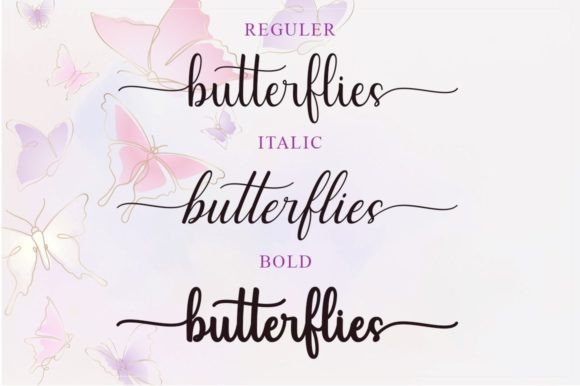 Butterflies Font - Preview 2