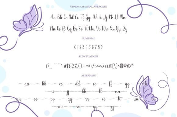 Butterflies Font - Preview 4