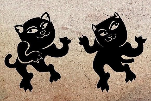 Dancing Cat Font PNG with transparent background - Preview 2