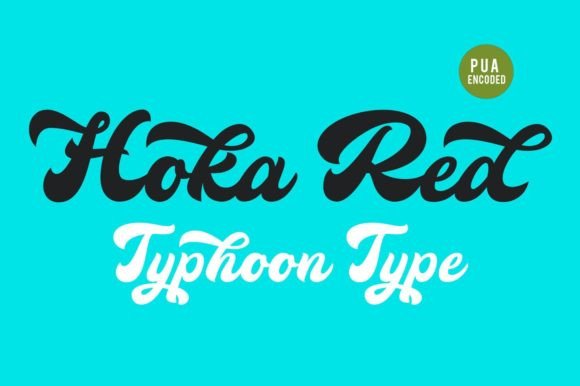 Hoka Red Font PNG with transparent background - Preview 1