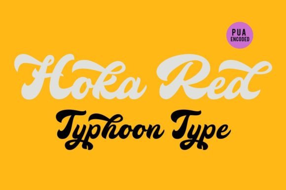 Hoka Red Font PNG with transparent background - Preview 2