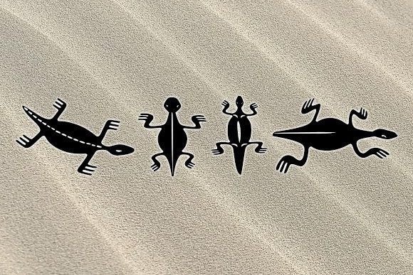 Lizards Font PNG with transparent background - Preview 1