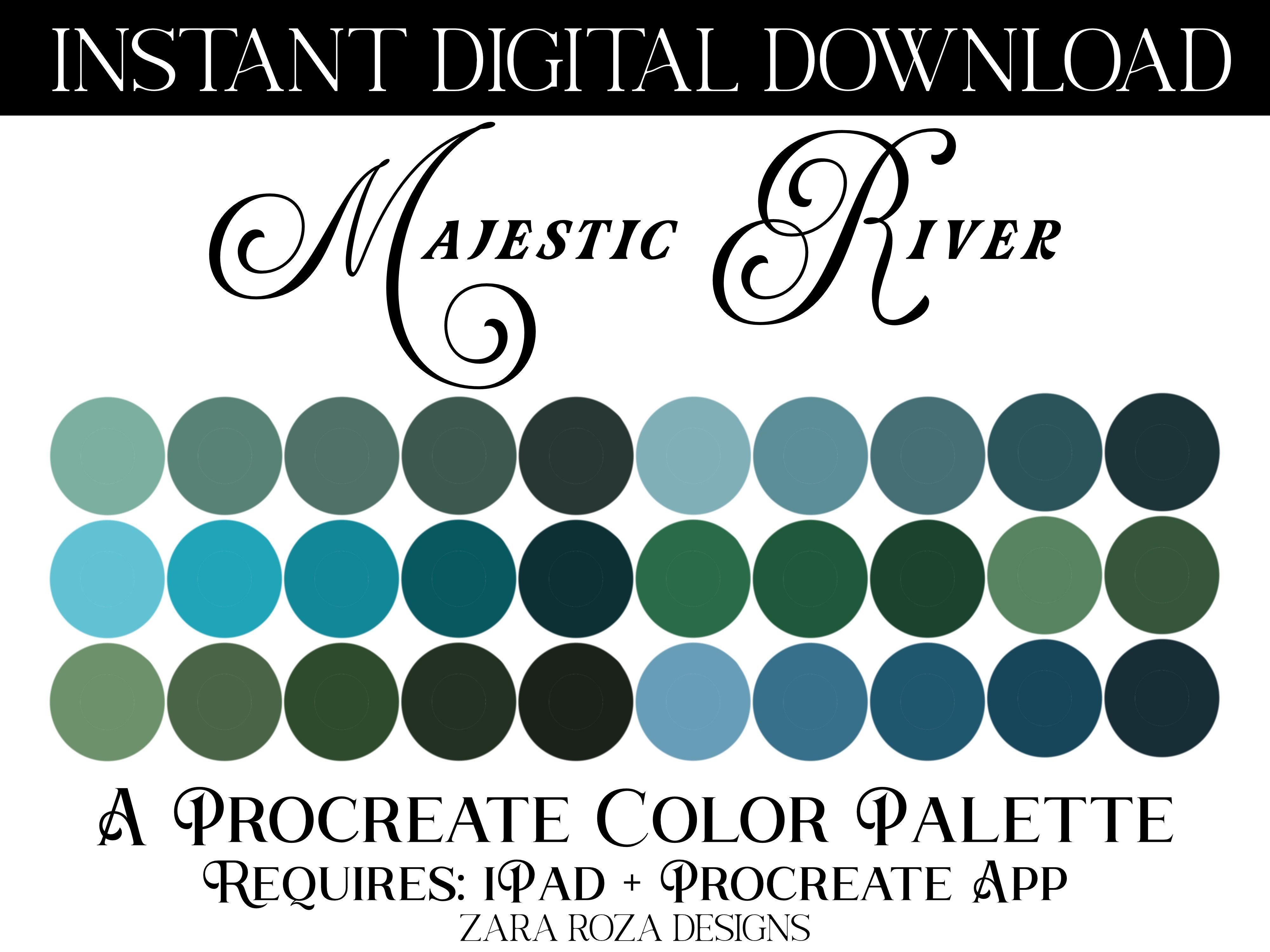 Majestic River - Procreate Color Palette