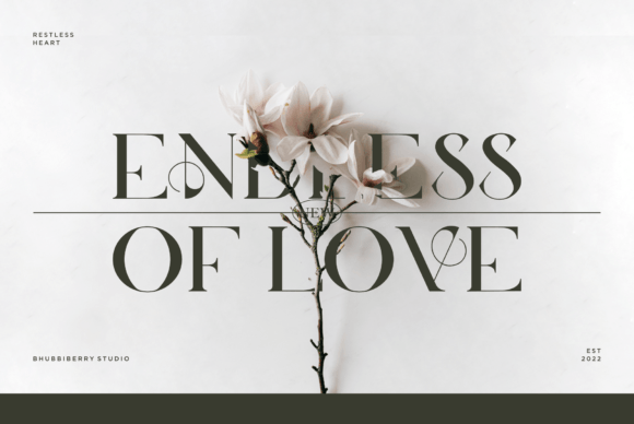 Restless Heart Font PNG with transparent background - Preview 4