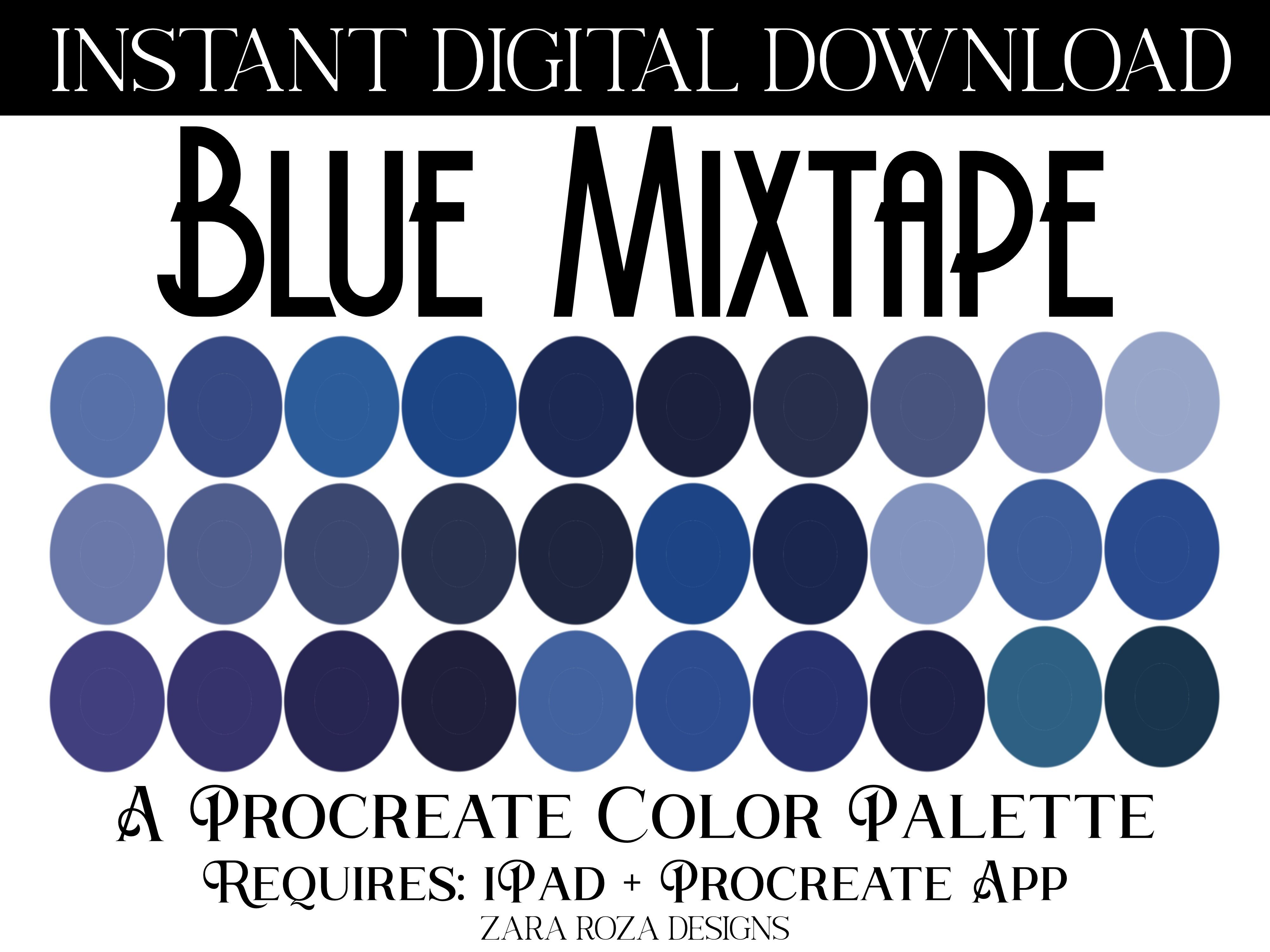 Blue Mixtape Procreate Color Palette