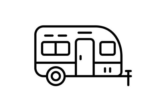 Caravan Outline Icon Graphic Icons By Maan Icons