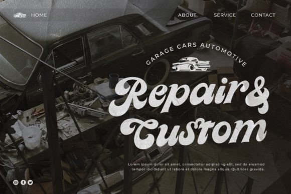 East Garage Font PNG with transparent background - Preview 3
