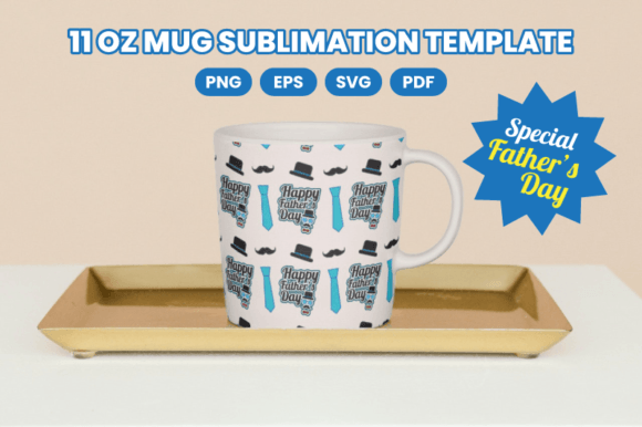 Fathers Day Oz Mug Template Graphics