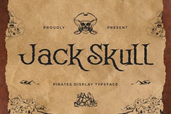 Preview specimen of Jack Skull decorative font