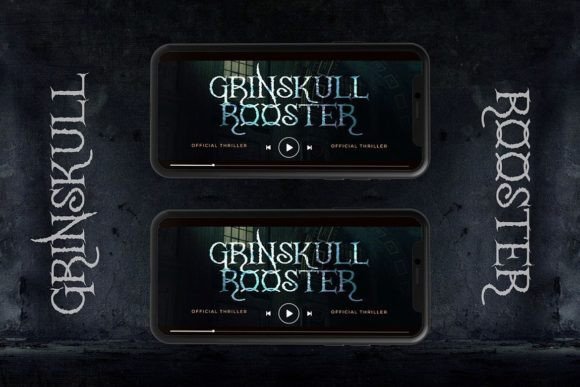 Jack Skull Font PNG with transparent background - Preview 5
