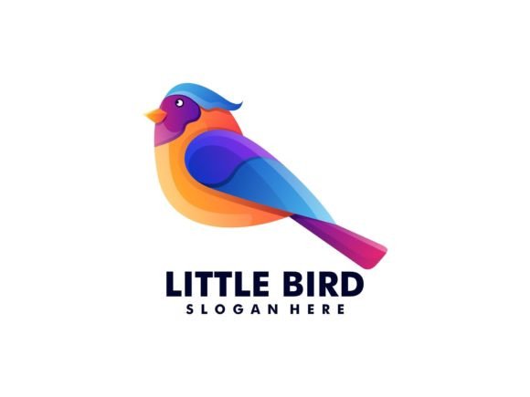 Little Bird Gradient Colorful Logo Grafika Logo Przez artnivora.std