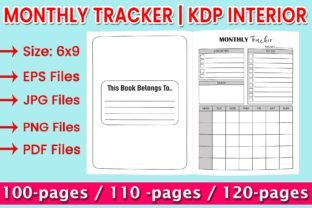 Monthly Tracker | KDP Interior Graphic by KDP King · Creative Fabrica