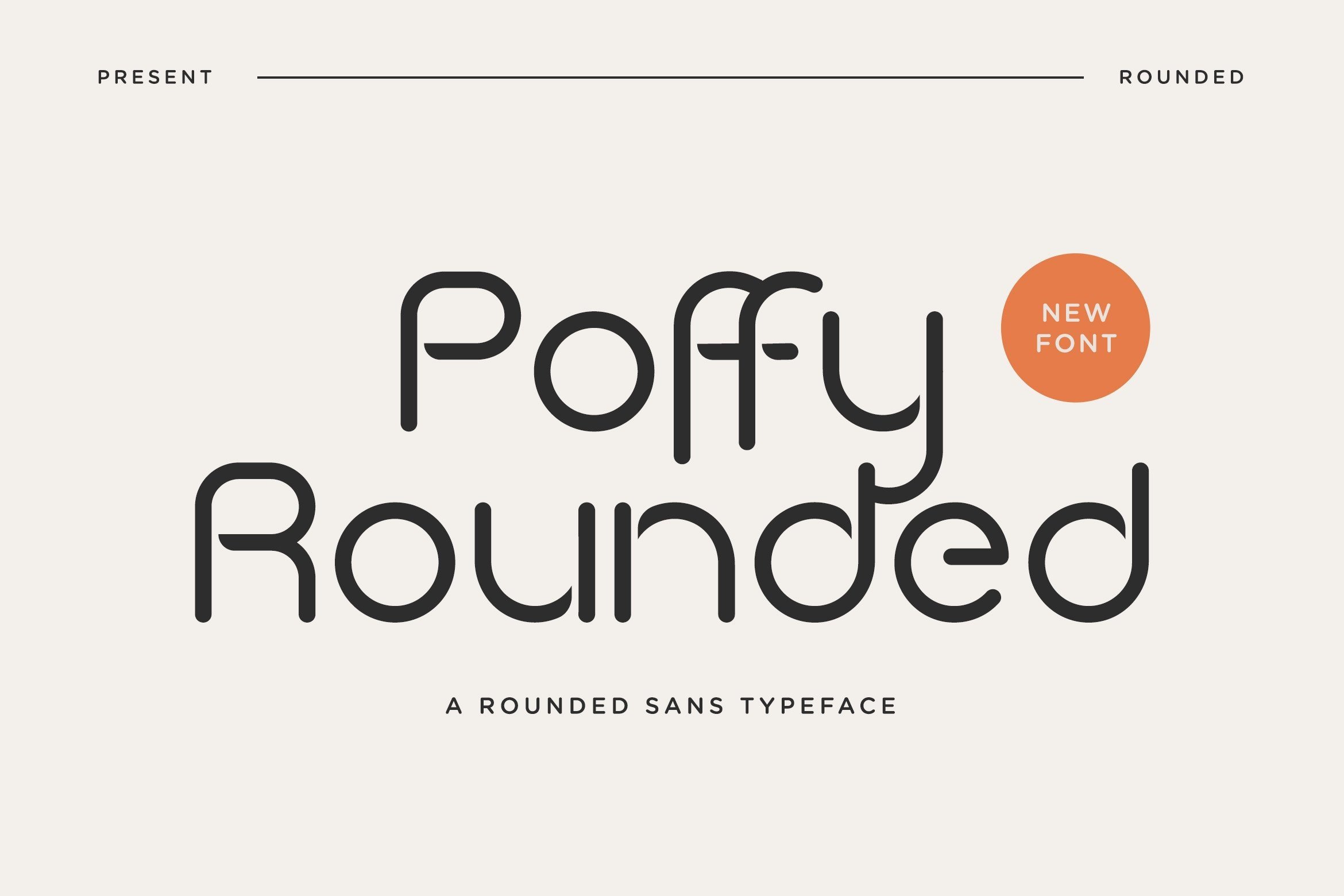 Poffy Rounded Font by TypeFactory · Creative Fabrica font preview