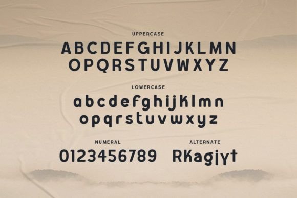 Ragster Font PNG with transparent background - Preview 1