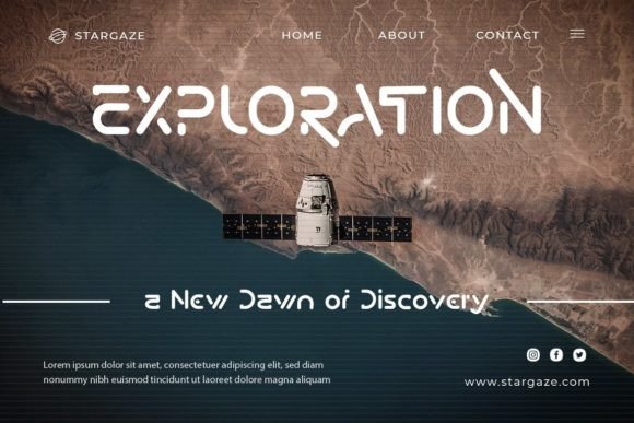 Return Space Font PNG with transparent background - Preview 3