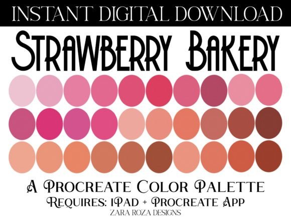 Strawberry Bakery Procreate Palette