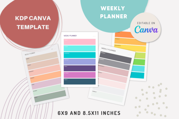 CANVA Weekly Planner KDP Template