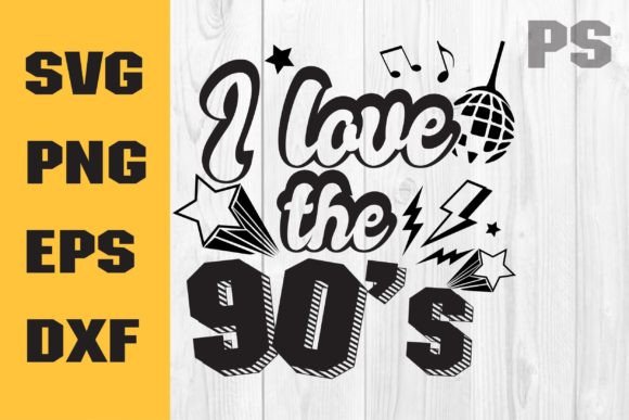 I Love the 90s Svg, Vintage 90s Svg Graphic by ILukkystore