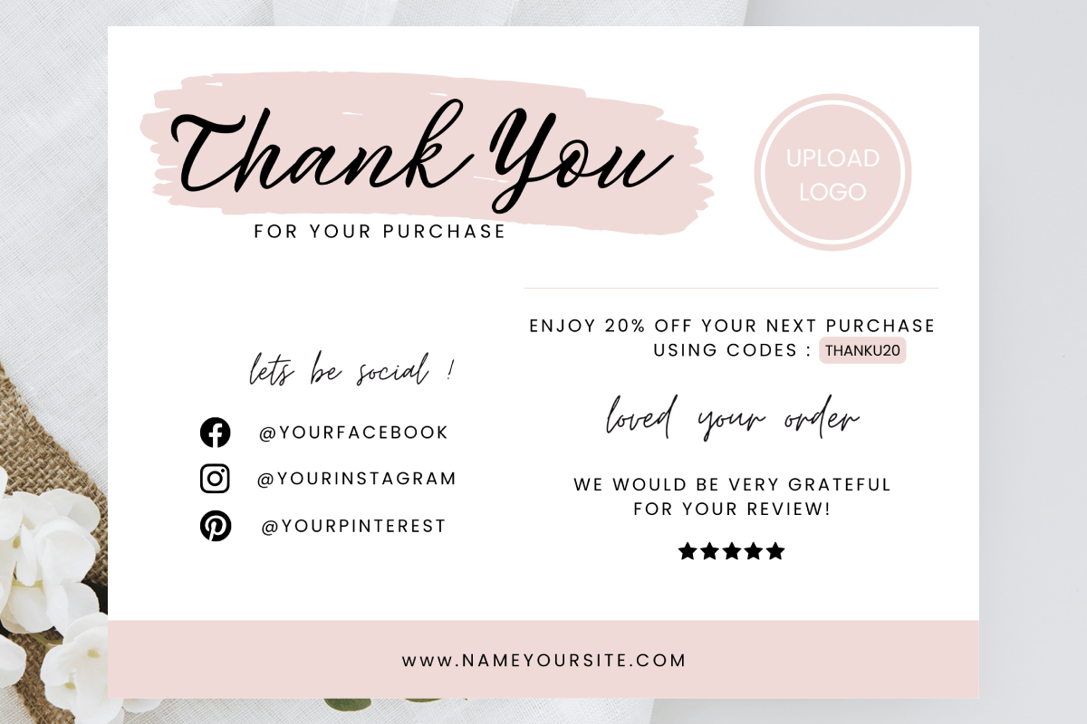 Editable Canva Thank You Card 24