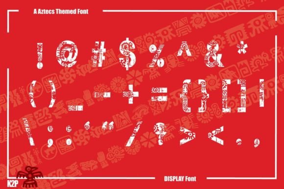 Grunge Aztecs Font PNG with transparent background - Preview 5