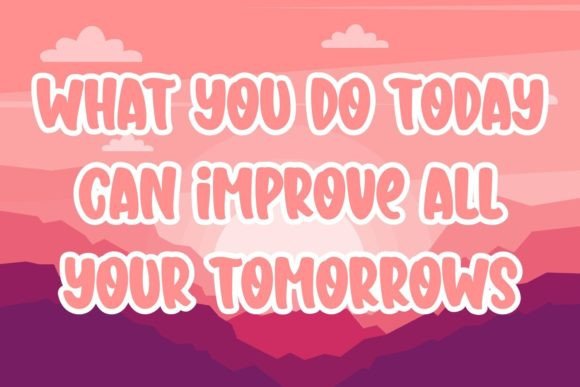 Hello Sunset Font - Preview 1