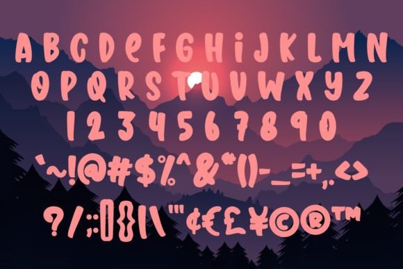 Hello Sunset Font - Preview 3