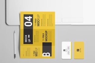 PSD Tri Fold Mockup Graphic by sujhonsharma · Creative Fabrica