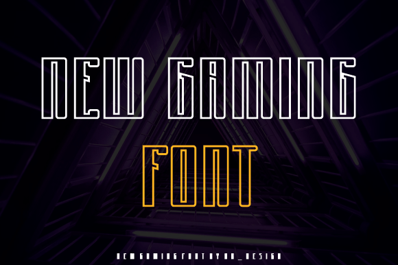 Saruz Gaming Line Font PNG with transparent background - Preview 1