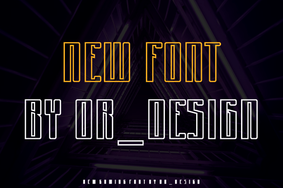 Saruz Gaming Line Font PNG with transparent background - Preview 2