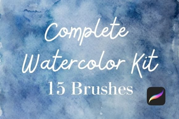 Watercolour Brushes Procreate Watercolor Graphic Brushes By rosemary studio