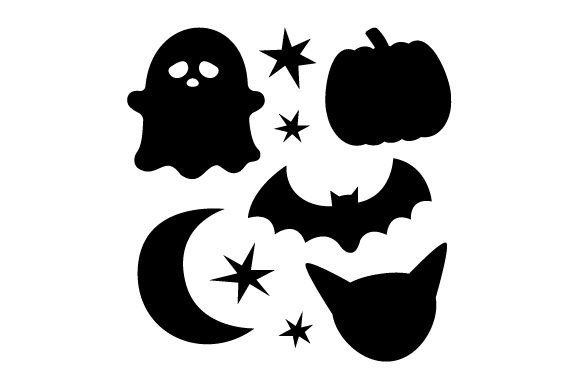 Spooky Halloween Silhouette Set Halloween Craft Cut File By Creative Fabrica Crafts