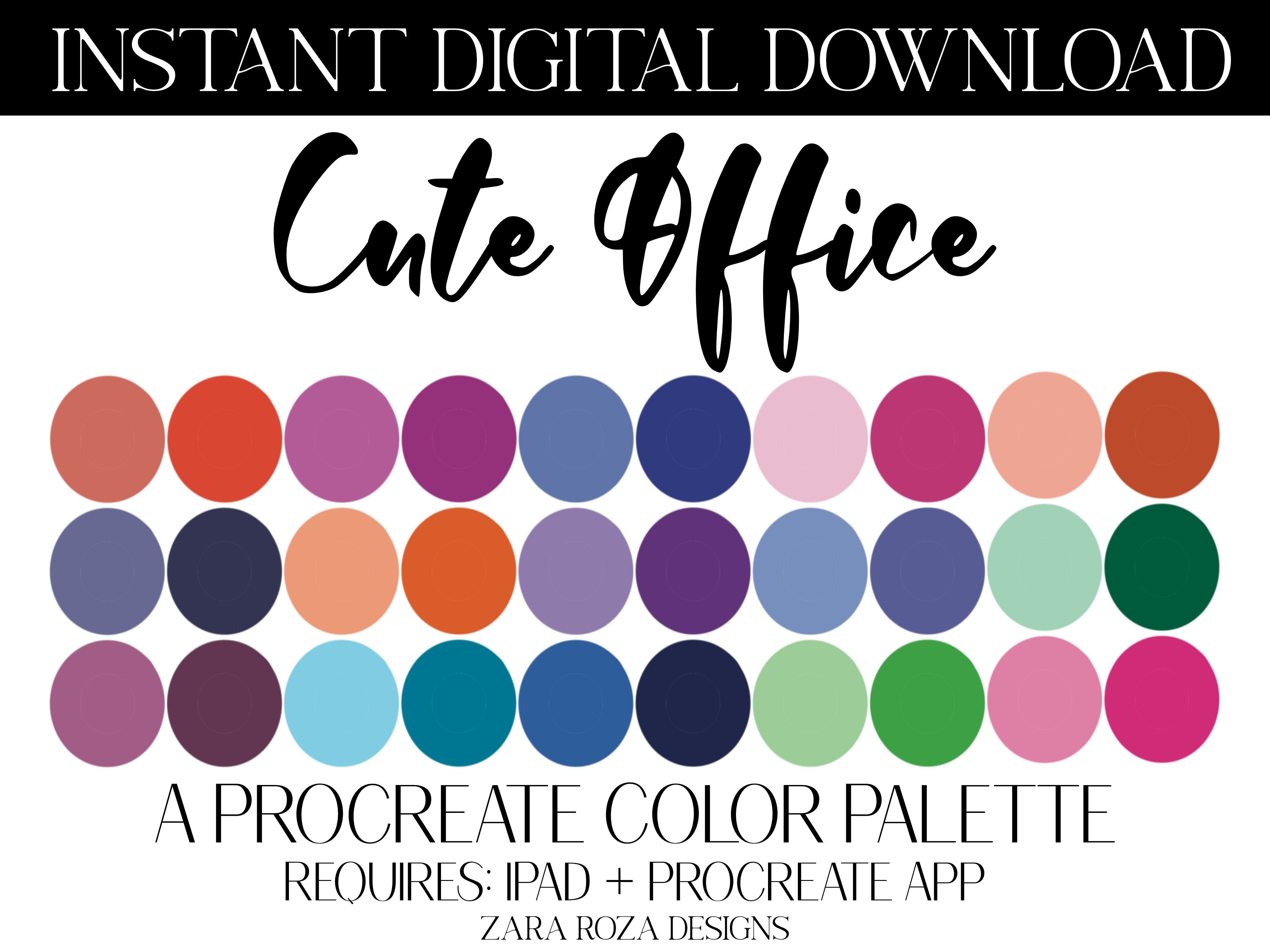 Cute Office Procreate Color Palette