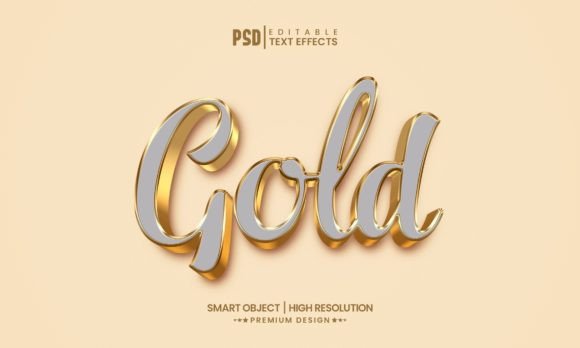 Gold 3d Text Effect Layer Style Graphic Layer Styles By visualeffects102