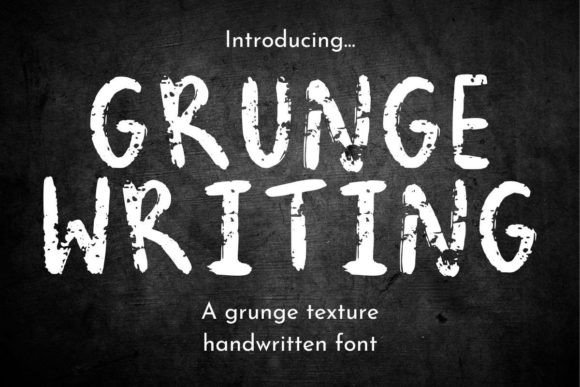 Grunge Writing Display Font By rosemary studio