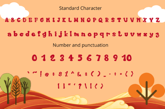 Harvest Tropical Font PNG with transparent background - Preview 1