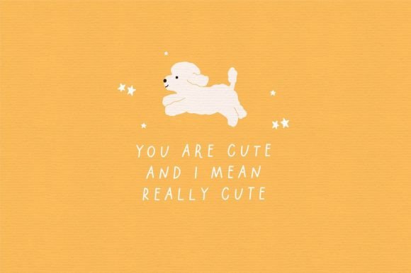 Little Poodle Font PNG with transparent background - Preview 3