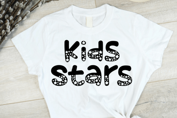 Made with Stars Font PNG with transparent background - Preview 3