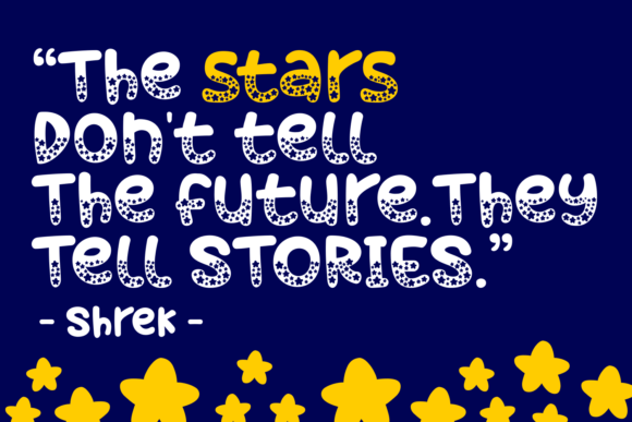 Made with Stars Font PNG with transparent background - Preview 4