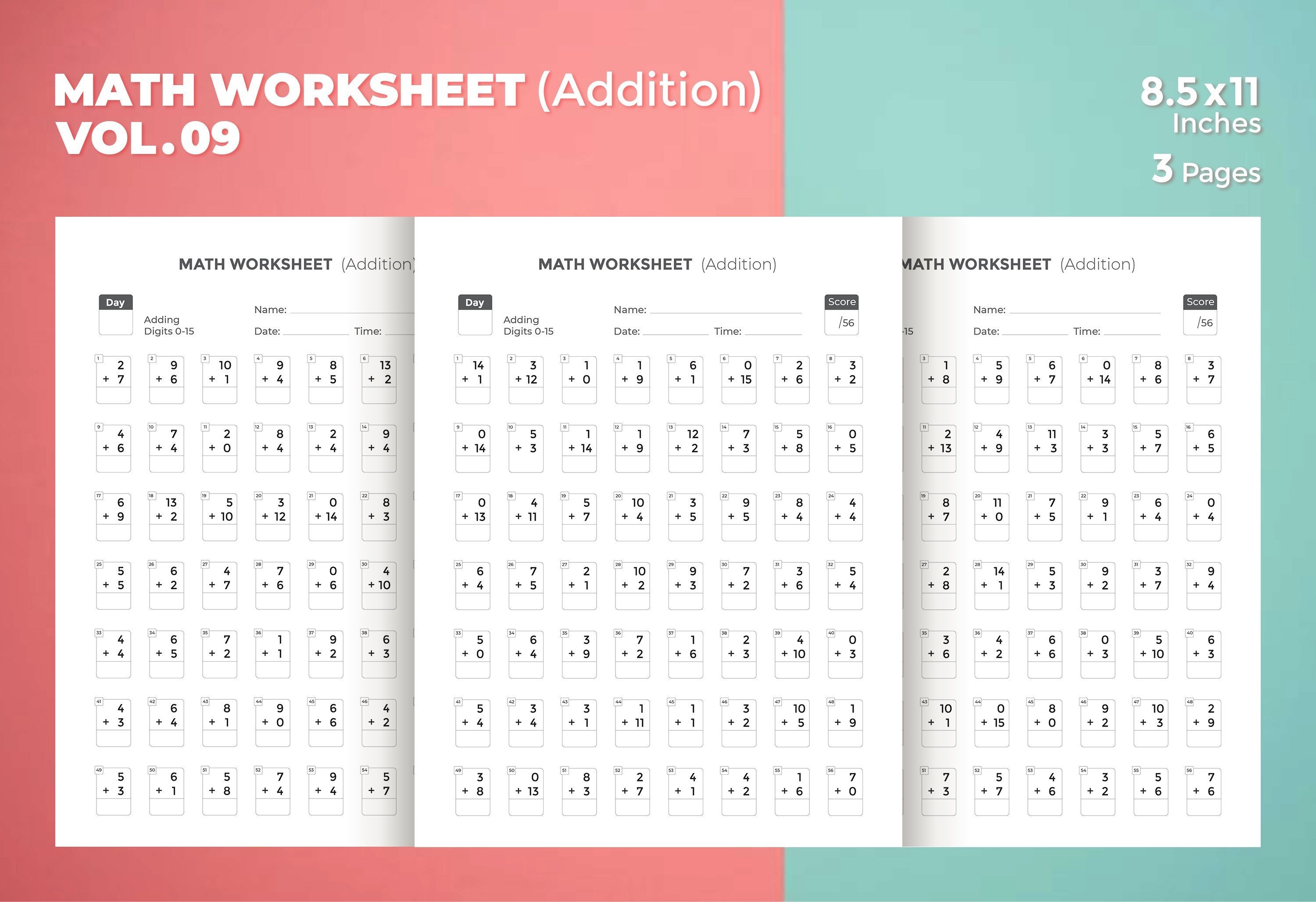 Math Worksheet | Addition Graphic by iCreativee · Creative Fabrica