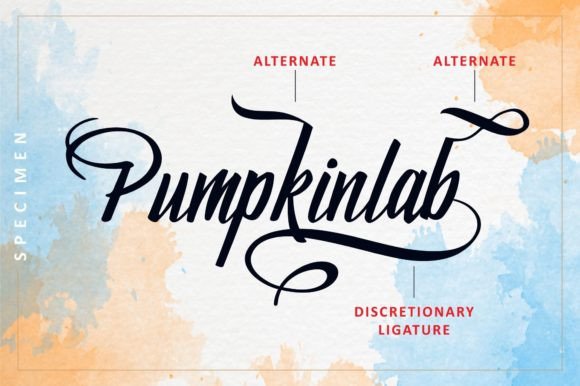 Pumpkinlab Font PNG with transparent background - Preview 1