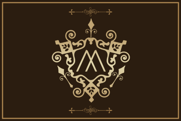 Royals Monogram Font PNG with transparent background - Preview 2