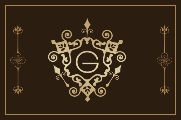 Royals Monogram Font PNG with transparent background - Preview 3