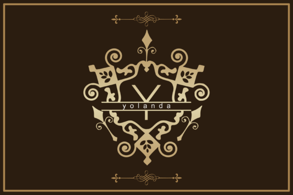 Royals Monogram Font PNG with transparent background - Preview 4