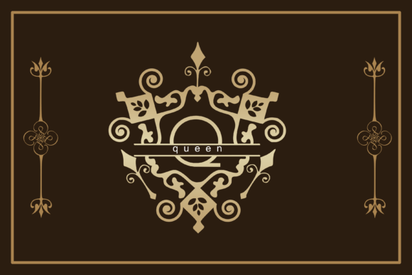 Royals Monogram Font PNG with transparent background - Preview 5