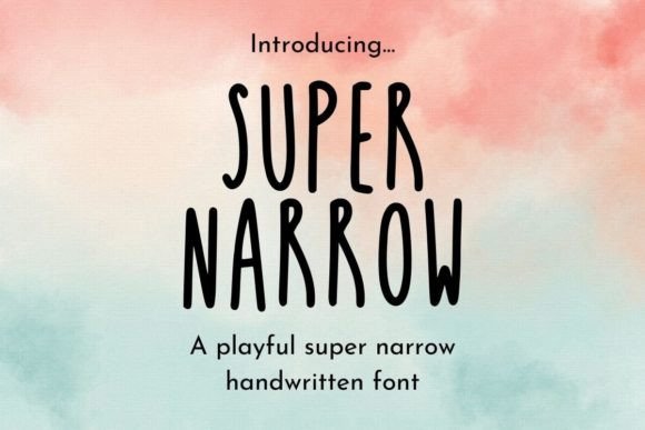 Super Narrow Font by rosemary studio · Creative Fabrica font preview