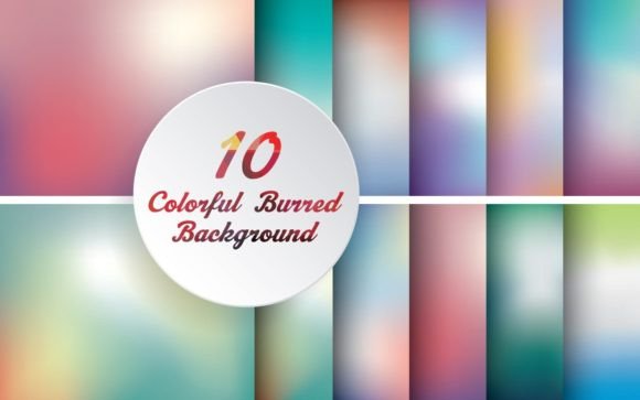 Vivid Blurred Colorful Background Set's