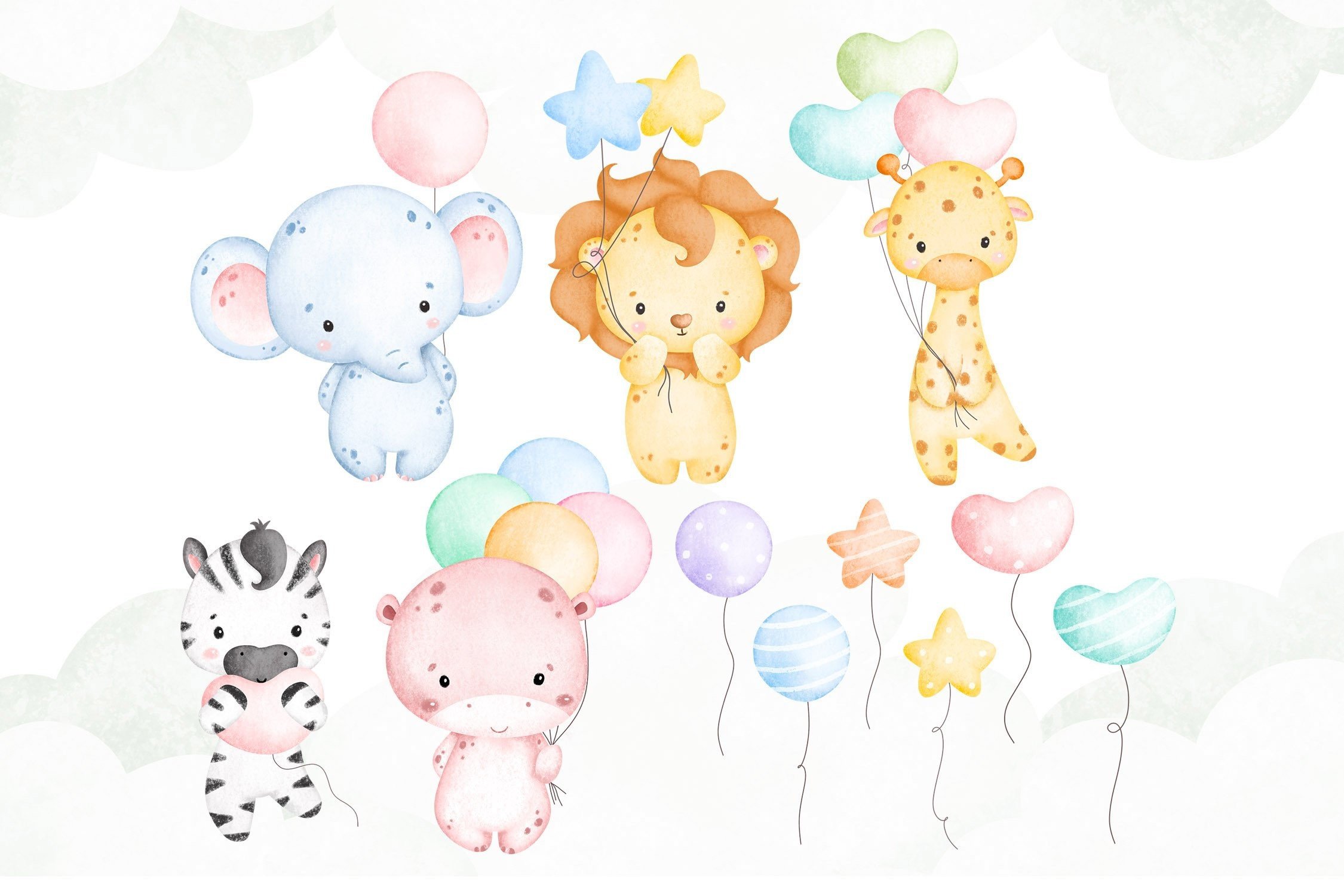Baby Safari Animals in Pastel Color - photo 3