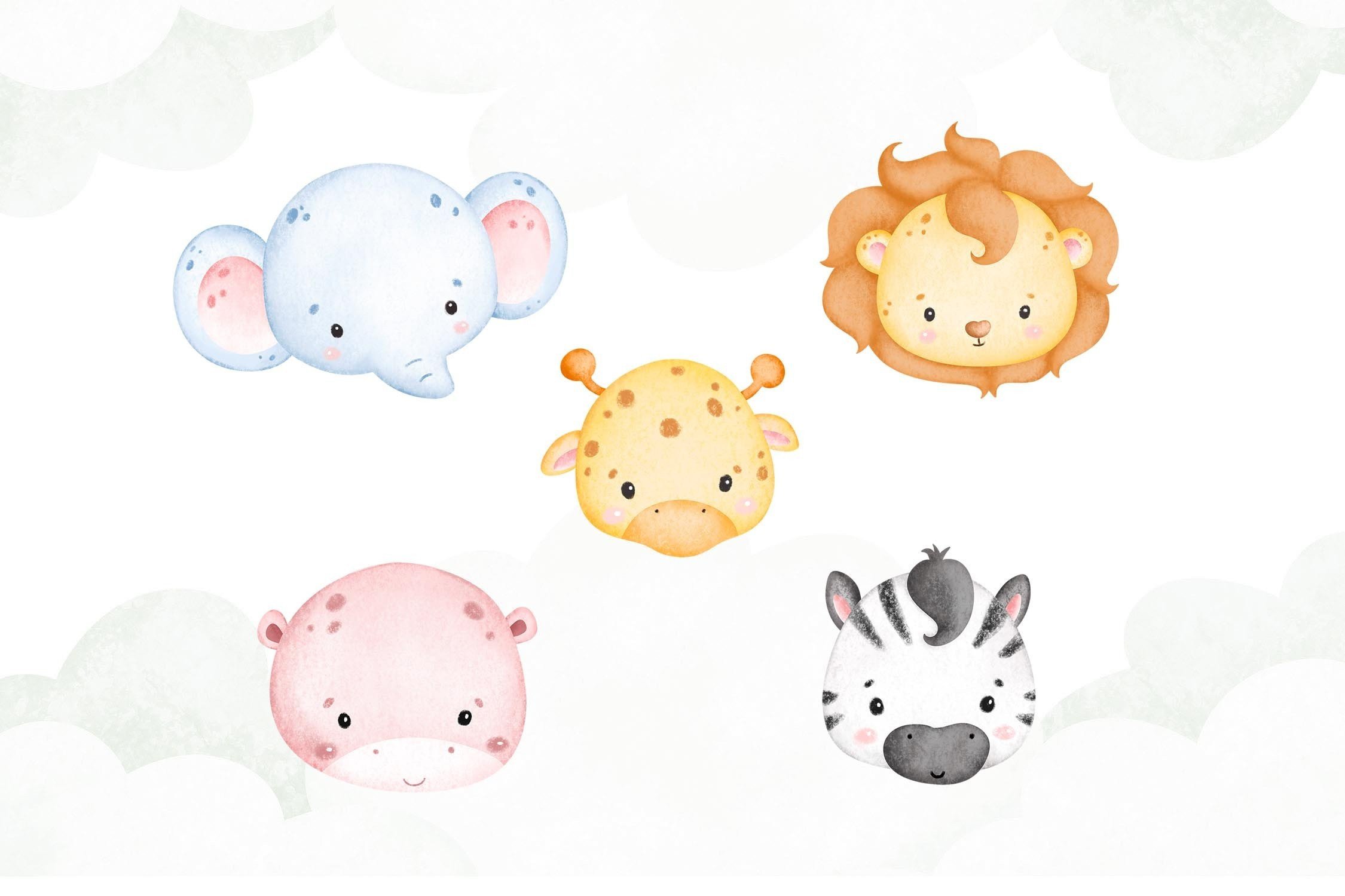 Baby Safari Animals in Pastel Color - photo 4
