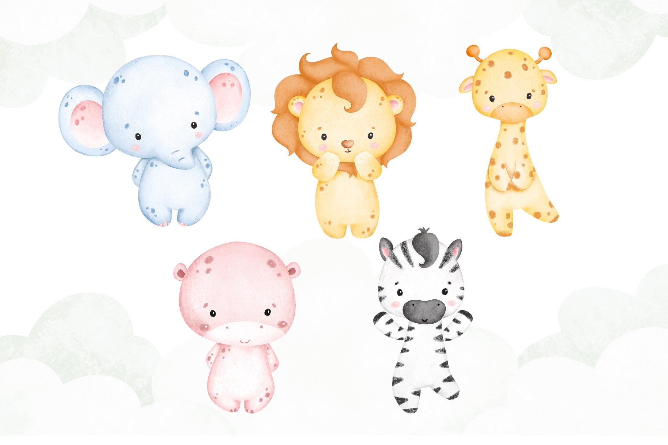 Baby Safari Animals in Pastel Color - photo 5