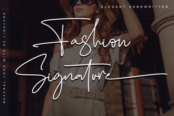 Fashion Signature luxury font preview